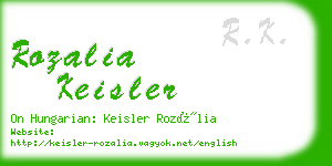 rozalia keisler business card